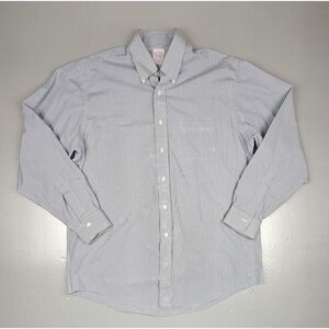 Brooks Brothers Button Up Shirt Mens 16.5-35 Madison Striped Longsleeve Non Iron